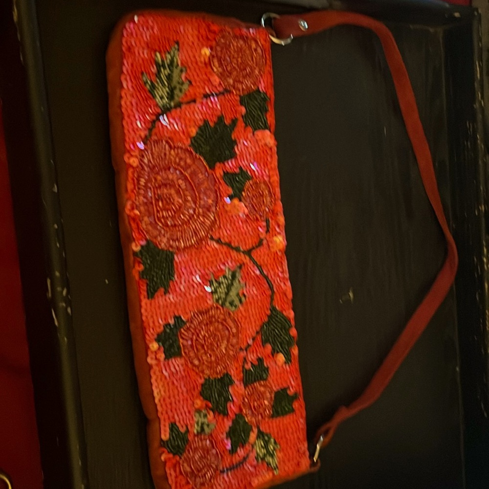 Vintage beat it sequence evening evening bag
